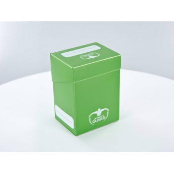 GREEN DECK CASE 80+ CAJA DE CARTAS TAMAÑO ESTANDAR VERDE ULTIMATE GUARD