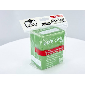 GREEN DECK CASE 80+ CAJA DE CARTAS TAMAÑO ESTANDAR VERDE ULTIMATE GUARD