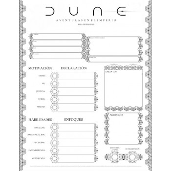 HOJAS DE PERSONAJE -  DUNE:...